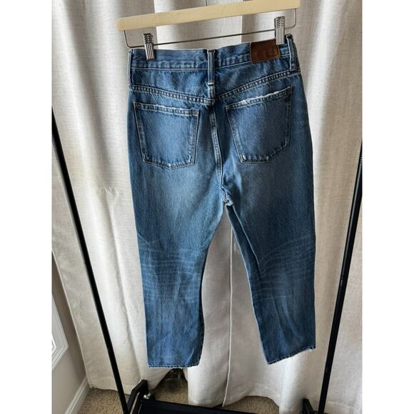 Madewell Classic Straight Jeans | Distressed Ripped Knee Size 26 - Picture 6 of 8